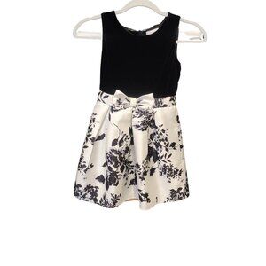 The Children's Place Girls' Sleeveless Party Dress Black and Gold Classic Size 8